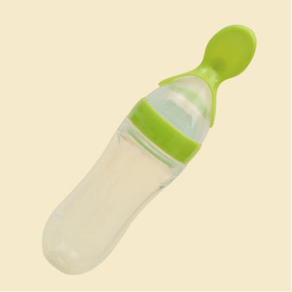 Baby silicone rice paste feeding spoon