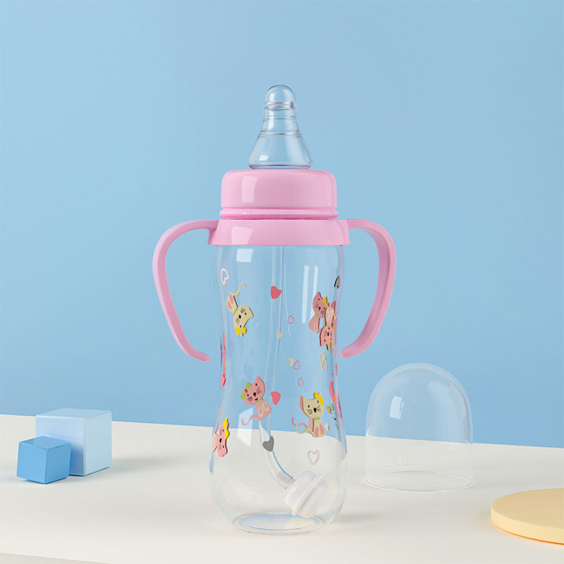 Newborn Plastic Feeding Bottle With Handle