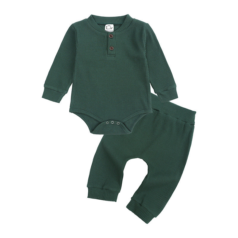 HangingStriped Baby Baby Romper PP Pants Suit Casual Children Two-Piece Suit