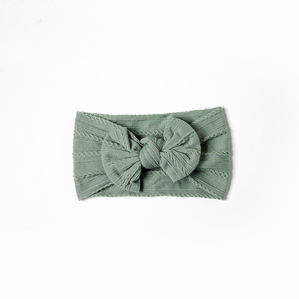 Elastic Head Bandwidth Edge Nylon Bow Headband