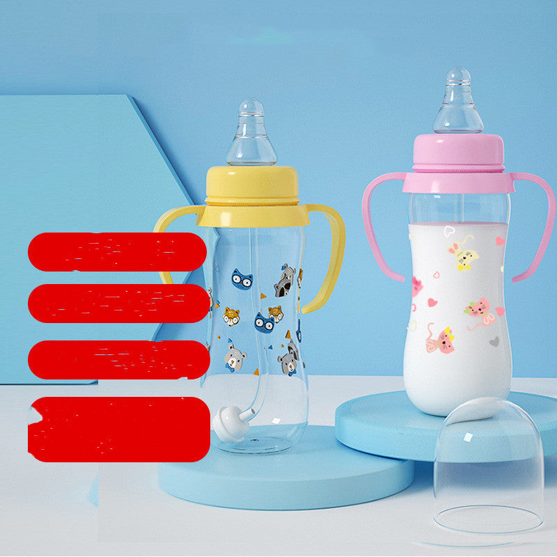 Newborn Plastic Feeding Bottle With Handle