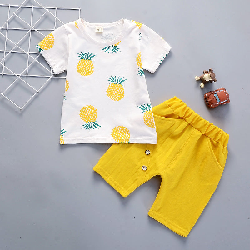 New baby summer baby short sleeve two-piece suit