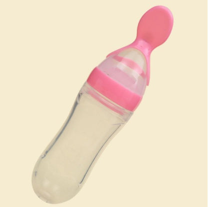 Baby silicone rice paste feeding spoon