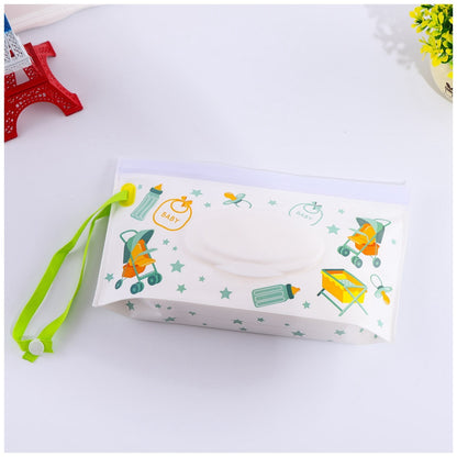 Baby Stroller Flip Cover Anti-dry Wipes Tote Bag