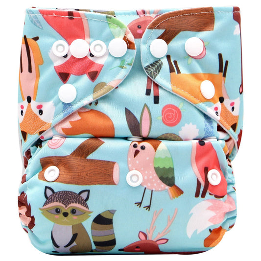 Cute Cartoon Printed Baby Cloth Diapers