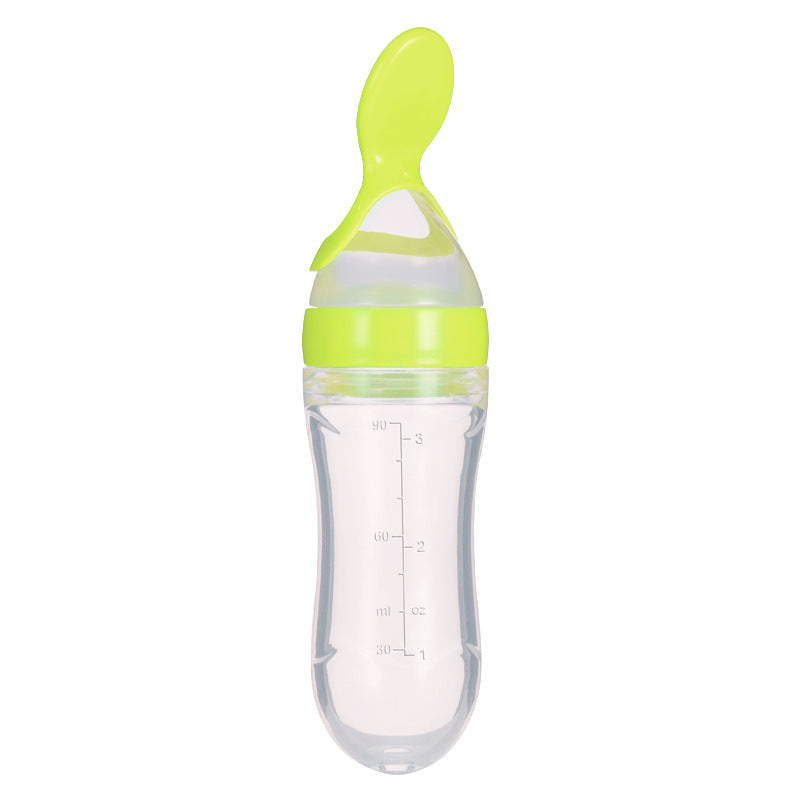 New Infant Silicone Feeding Squeeze Spoon