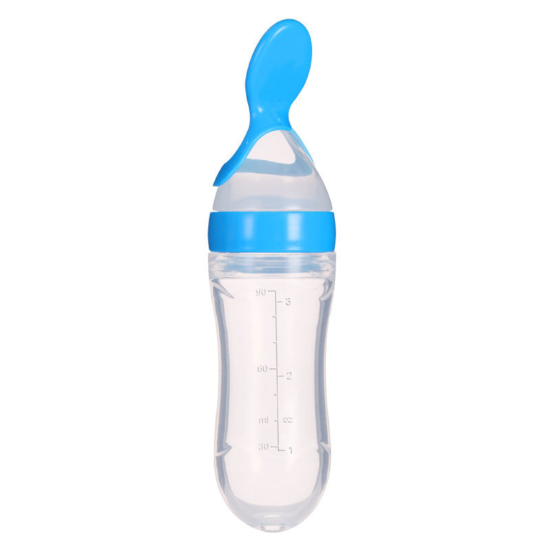 New Infant Silicone Feeding Squeeze Spoon