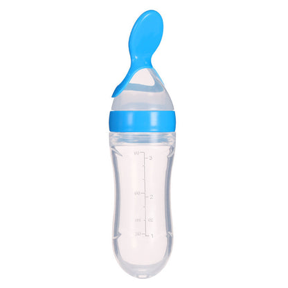 New Infant Silicone Feeding Squeeze Spoon