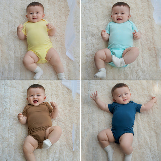 Baby Short Sleeve Cover Butt Suit Triangle Climbing Suit